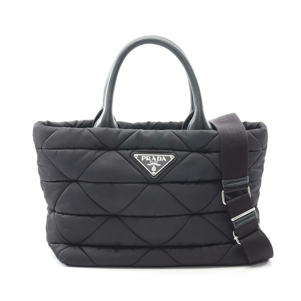 Prada TESSUTO QUILTIN handbag leather black